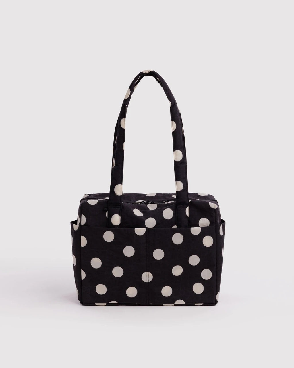 Everyday Cloud Bag - Black & Cream Polka Dot
