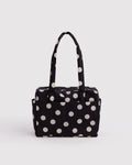 Everyday Cloud Bag - Black & Cream Polka Dot