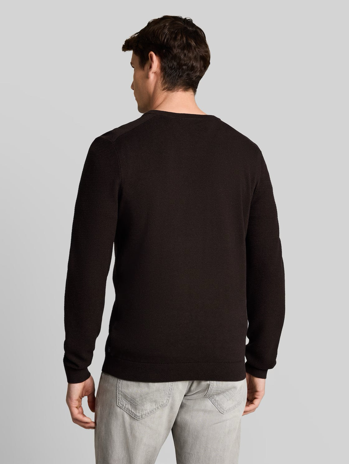 Mouline Structured Knit Crewneck Sweater
