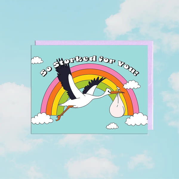 So Storked For You Greeting Card