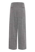 Kate Jacquard Pant 9  - Black/White Herringbone