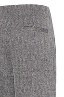 Kate Jacquard Pant 9  - Black/White Herringbone