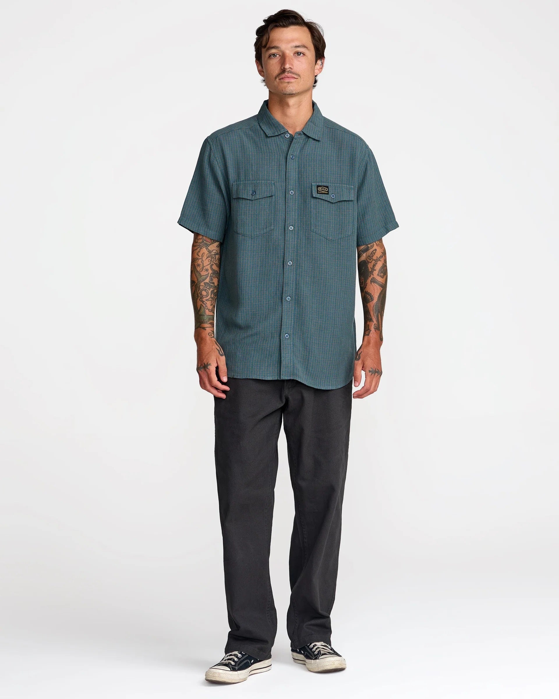 Dayshift Plaid Short Sleeve - Duck Blue