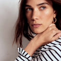 Chunky Twisted Rope Oval Hoop Earring