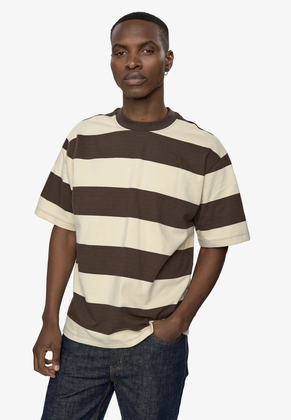 Terry RLS YD Stripe Tee - Turkish Coffee
