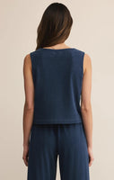 Solace Jersey Denim Top - Indigo
