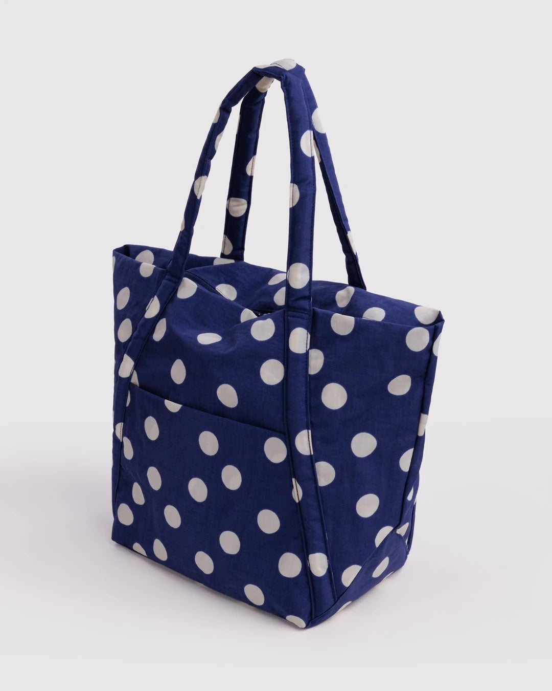 Cloud Bag - Navy & Cream Polka Dot