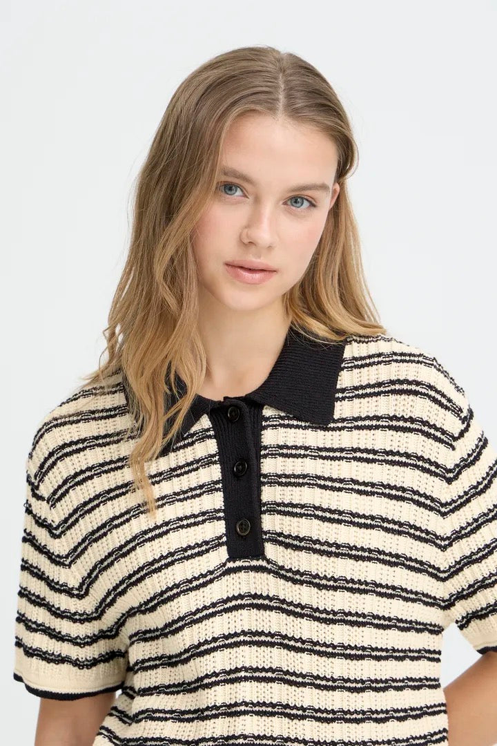 Chany Top - Birch With Black