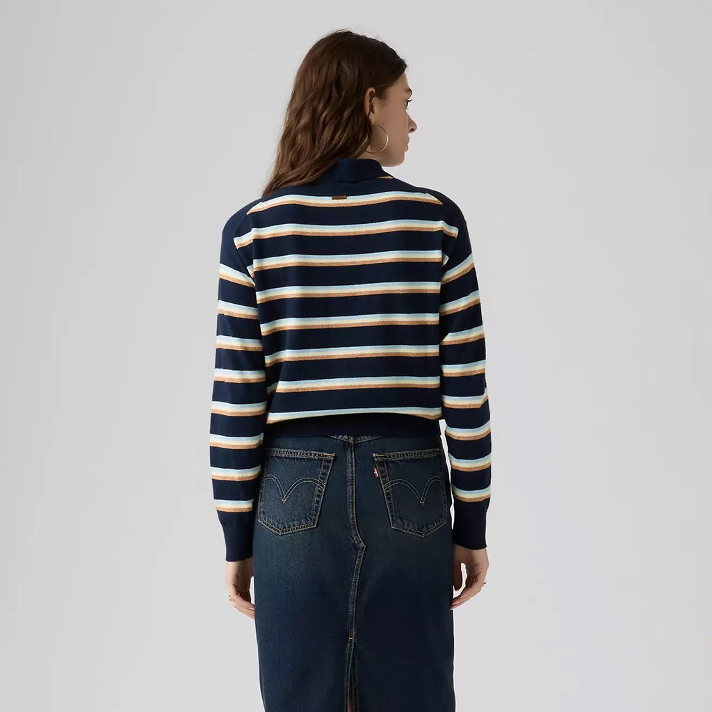 Super Soft Polo - Jade Stripe/Navy Blazer