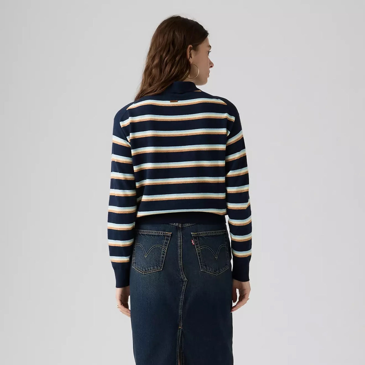 Super Soft Polo - Jade Stripe/Navy Blazer