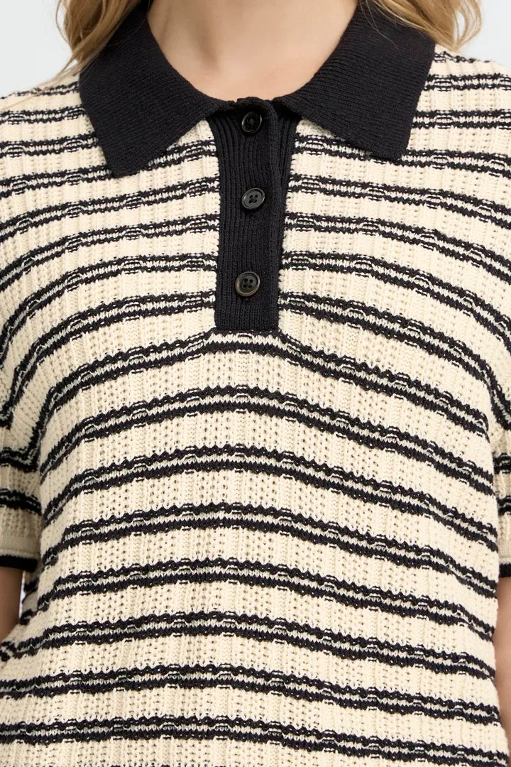 Chany Top - Birch With Black