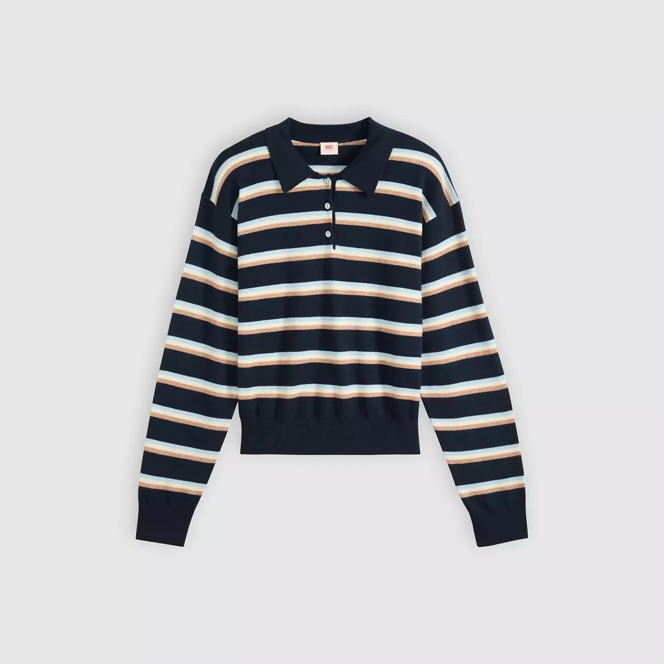 Super Soft Polo - Jade Stripe/Navy Blazer