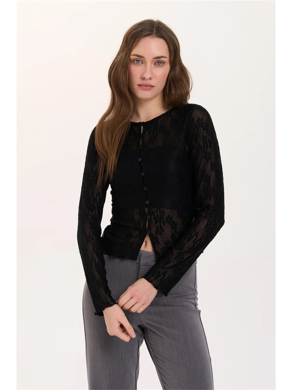 Sheer Lace Cardigan