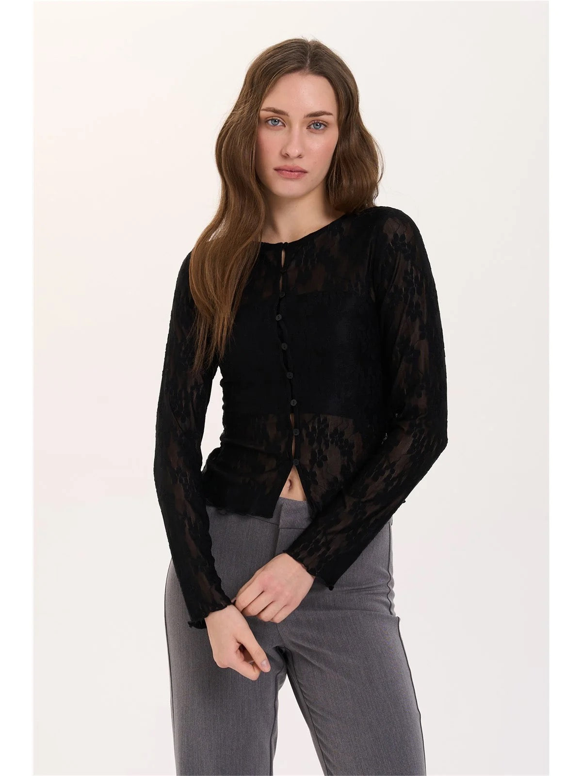 Sheer Lace Cardigan