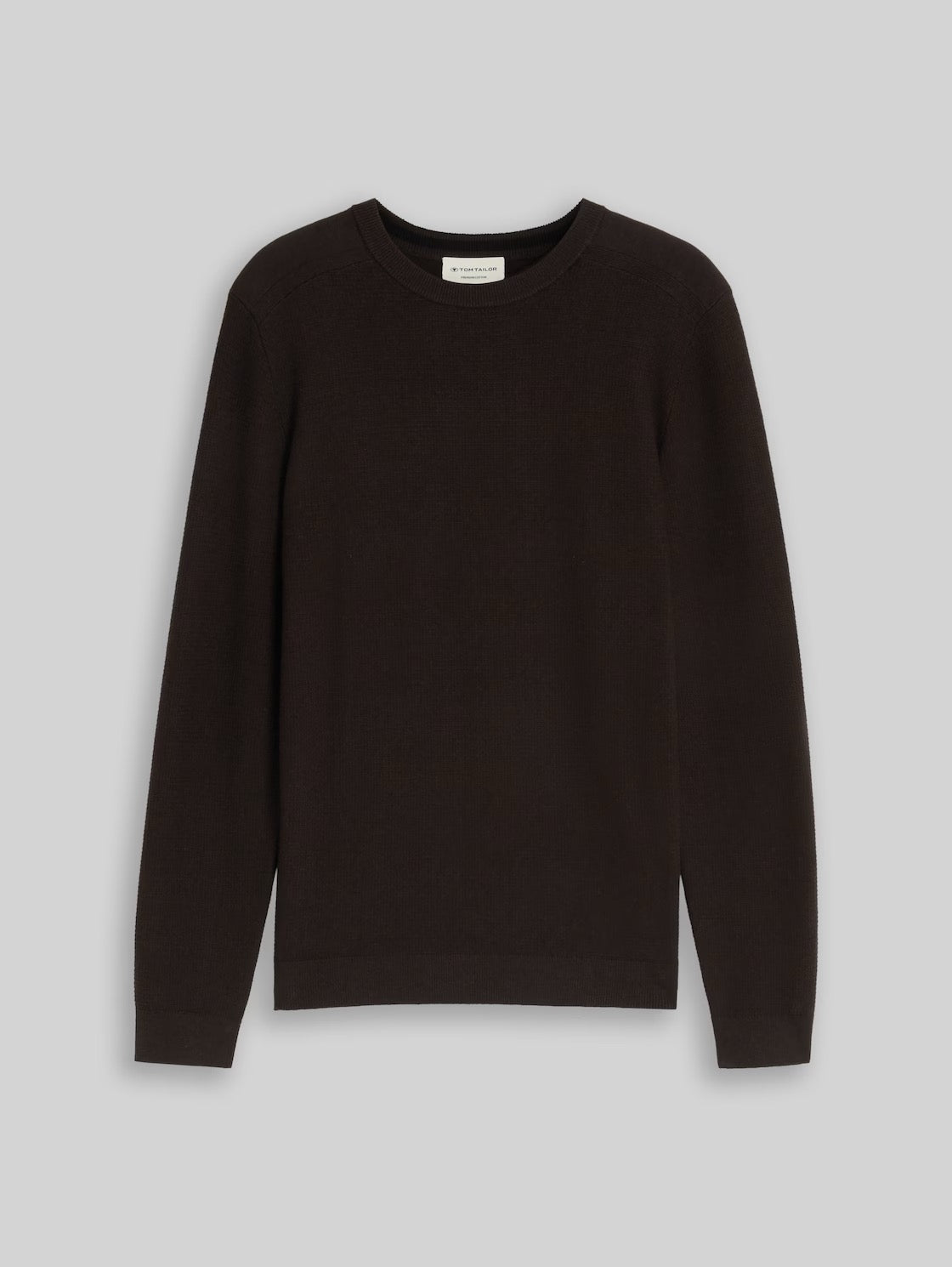 Mouline Structured Knit Crewneck Sweater