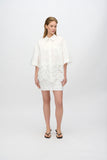 Ines Short Sleeve Lace Shirt - Coco Milk