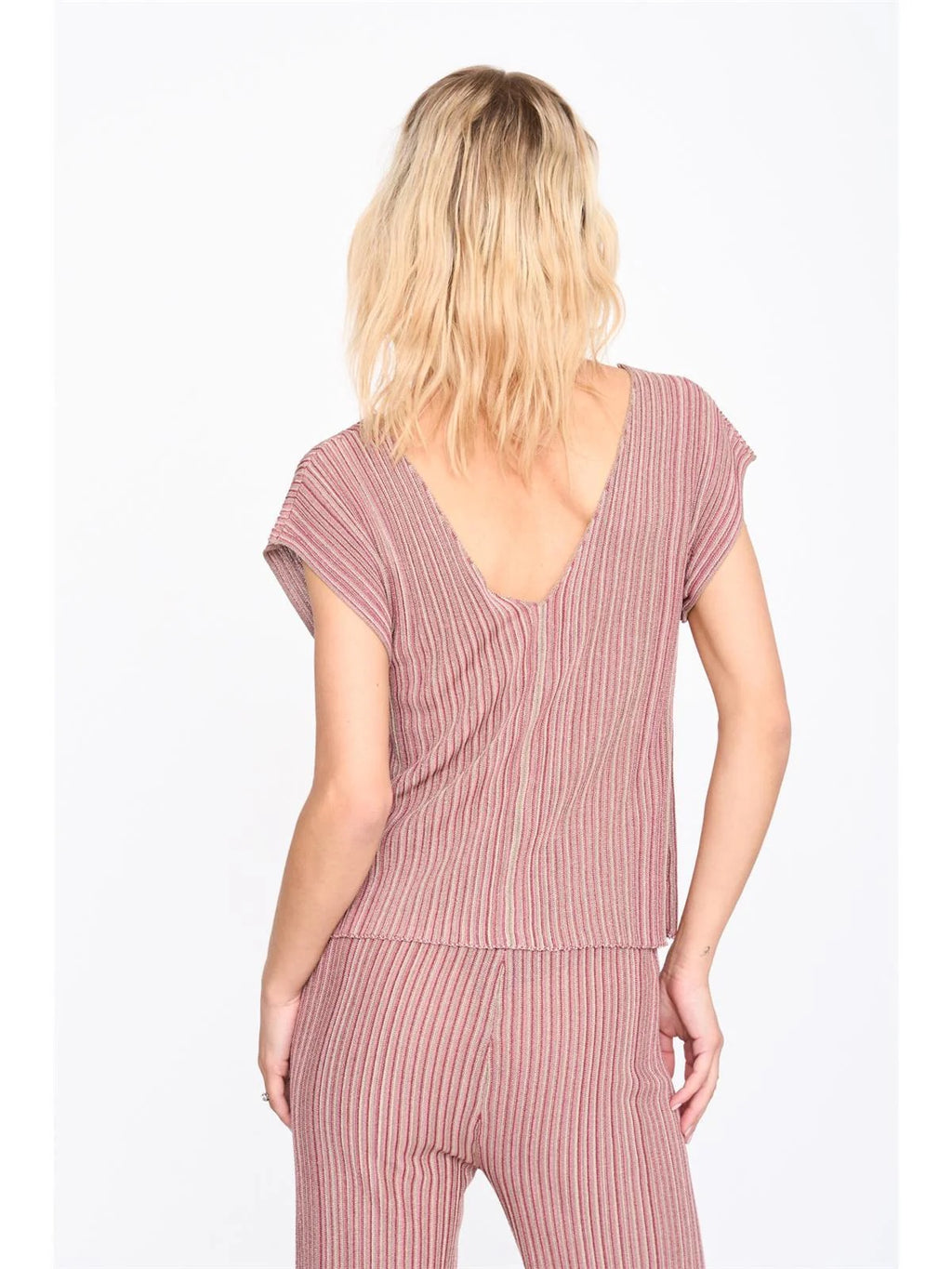 Stripey V Neck Tee
