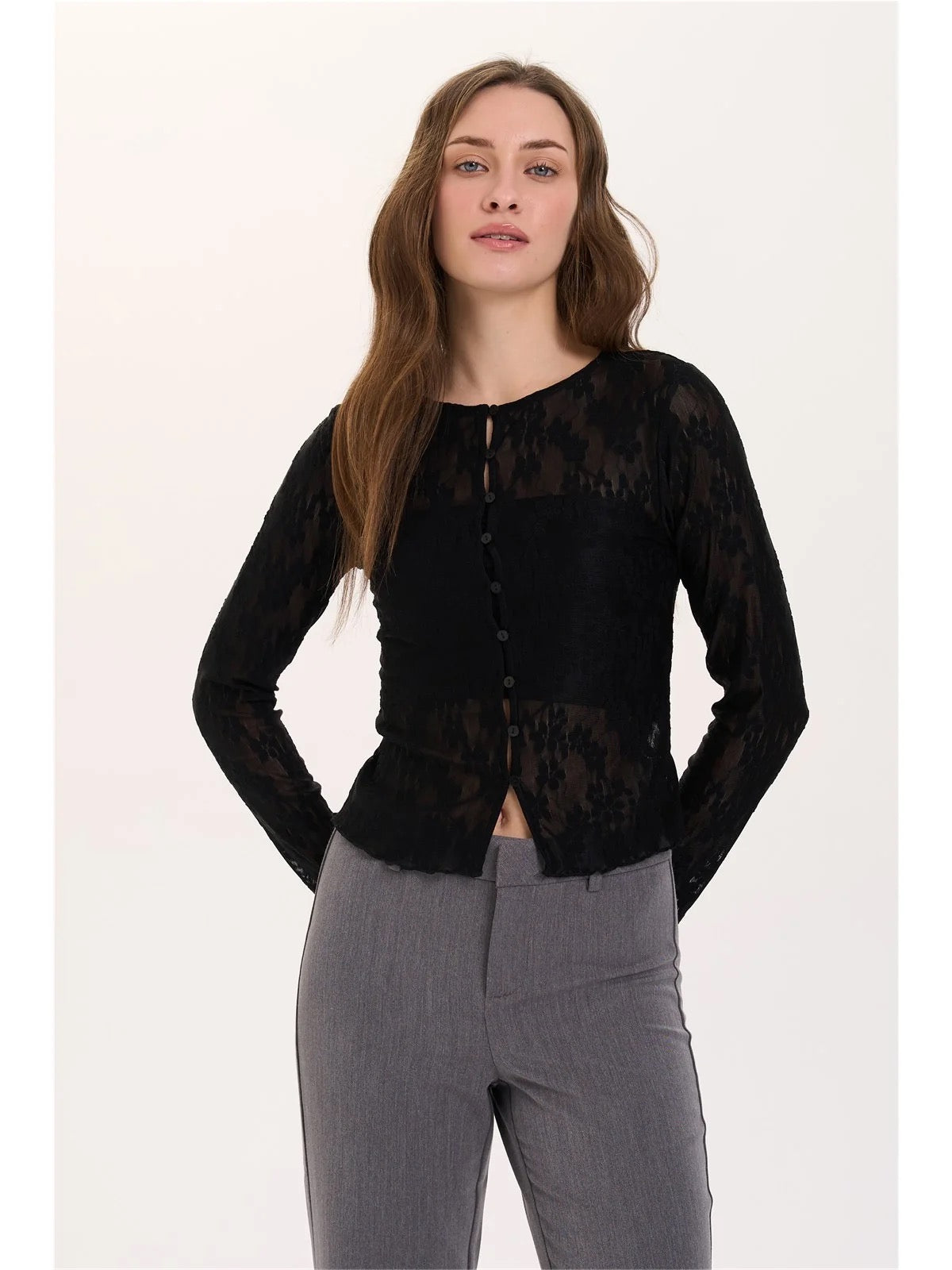 Sheer Lace Cardigan
