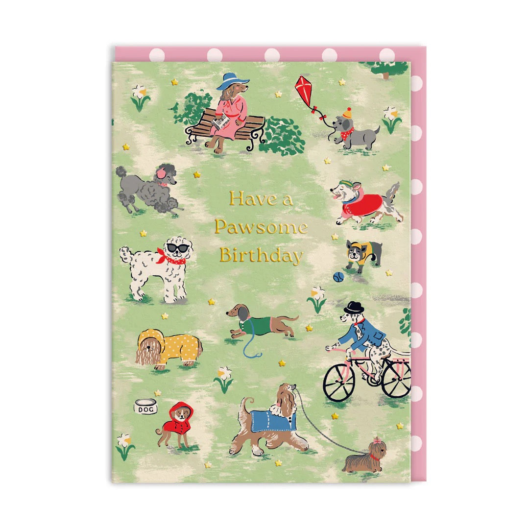 Pawsome Birthday Greeting Card