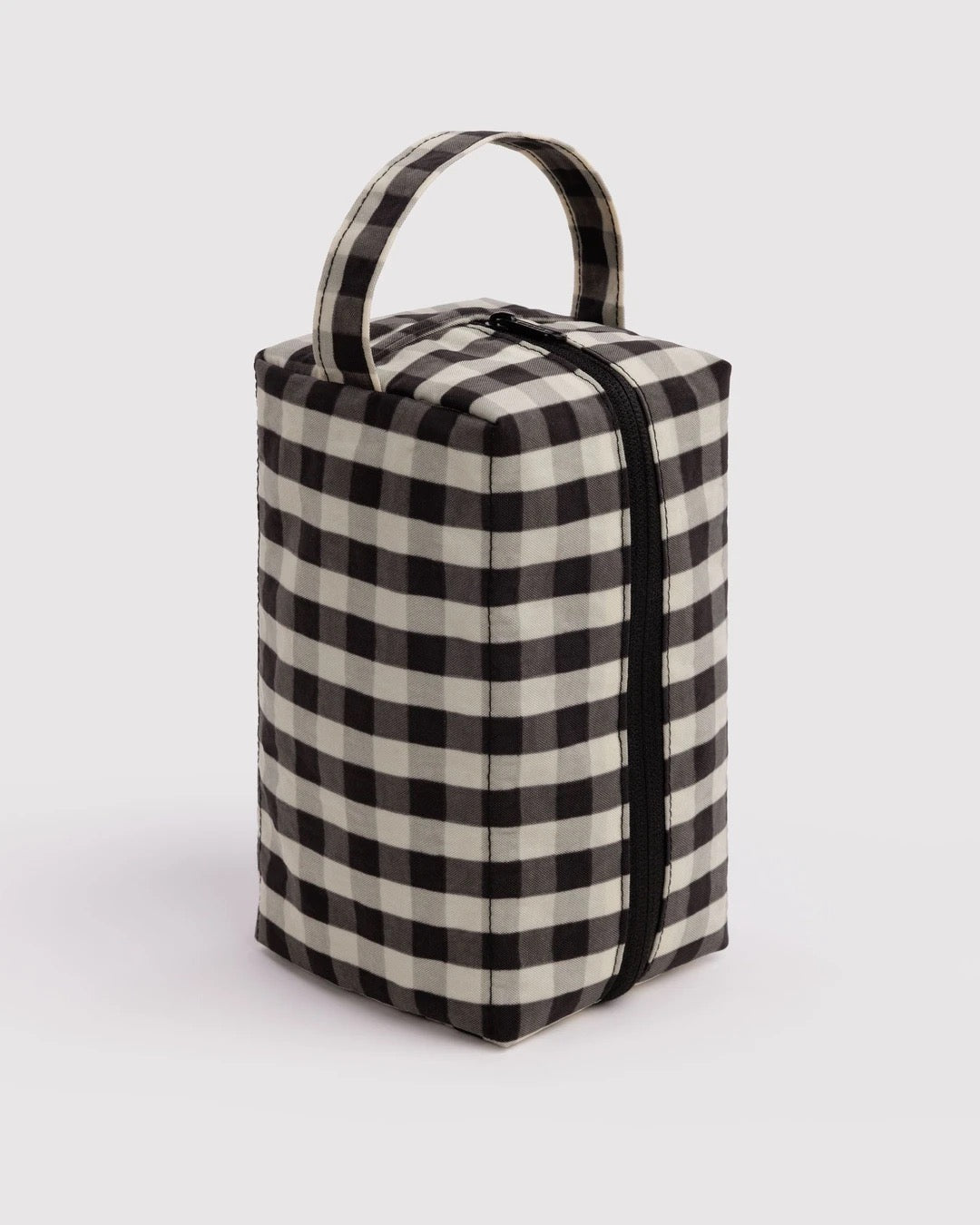 Dopp Kit - Black & Cream Gingham