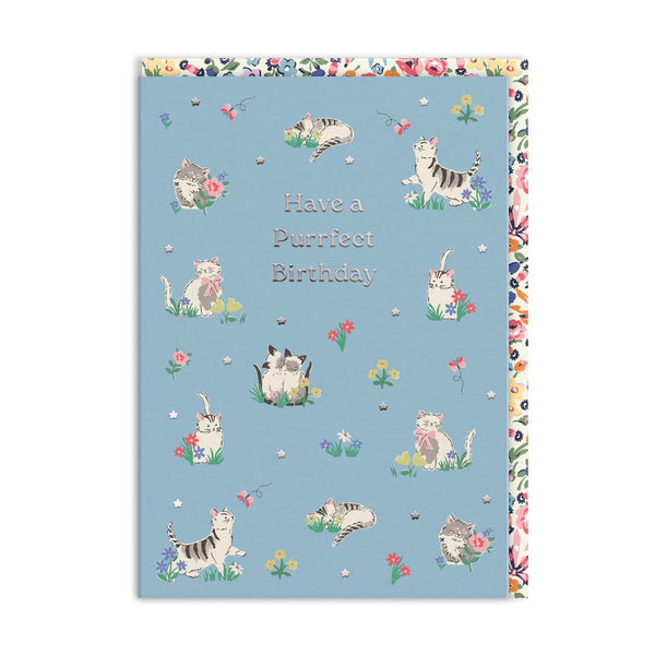 Purrfect Birthday Kittens Greeting Card