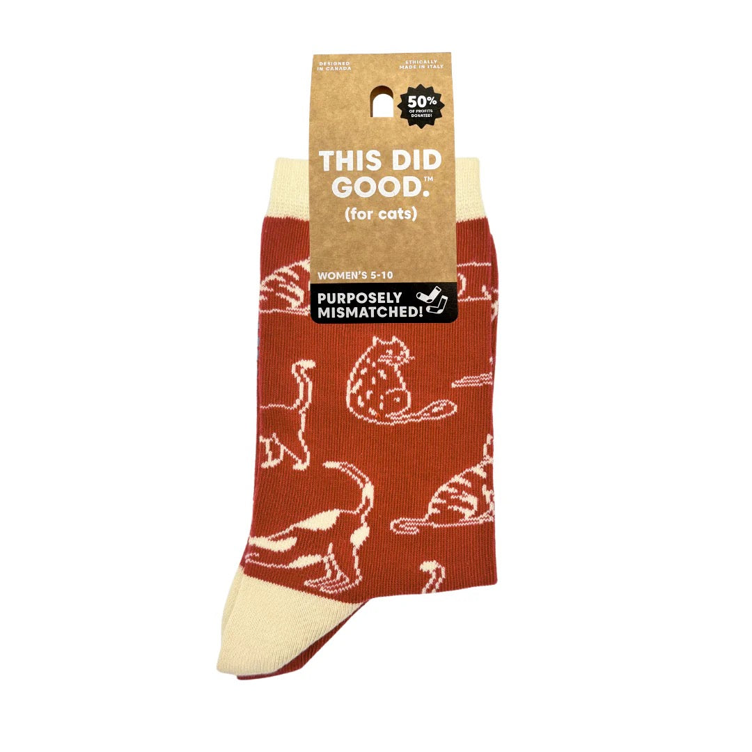 Cats This Did Good Mismatched Sock