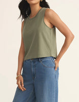 Sloane Jersey Muscle Tank - Avocado