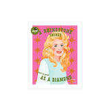 Dolly Inspired Country Queen Rhinestones Portrait Print