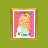 Dolly Inspired Country Queen Rhinestones Portrait Print