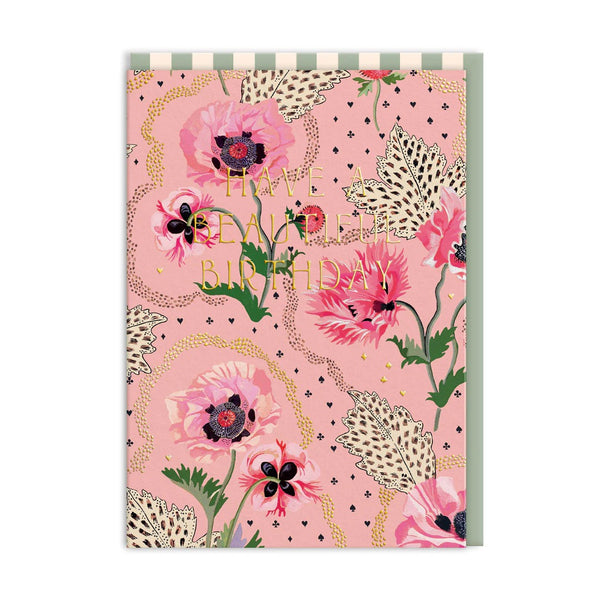 Beautiful Poppies Birthday Greeting Card