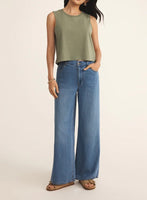 Sloane Jersey Muscle Tank - Avocado