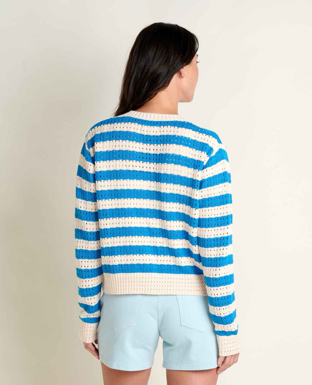Bianca Pointelle Cardigan - Salt Pattern