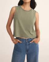 Sloane Jersey Muscle Tank - Avocado