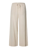 Luisa Wide Linen Blend Pant - Sandshell