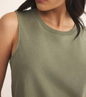 Sloane Jersey Muscle Tank - Avocado