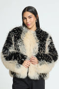 Flaxa Jacket - Spotted Faux Fur
