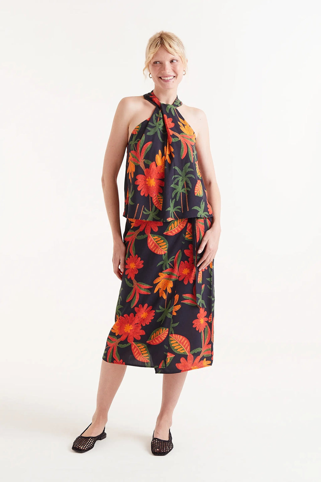 Famara Floral Halter Top
