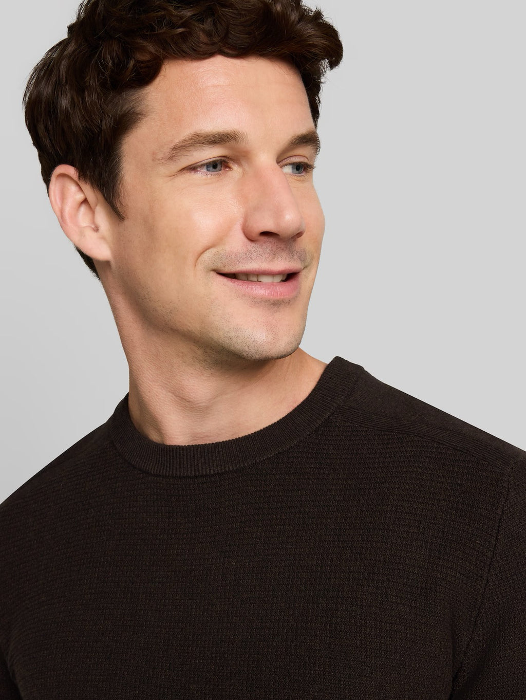 Mouline Structured Knit Crewneck Sweater