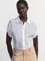 The Bubble Hem Blouse - White