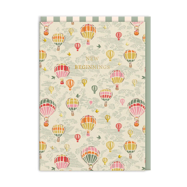 New Beginnings Hot Air Balloons Greeting Card