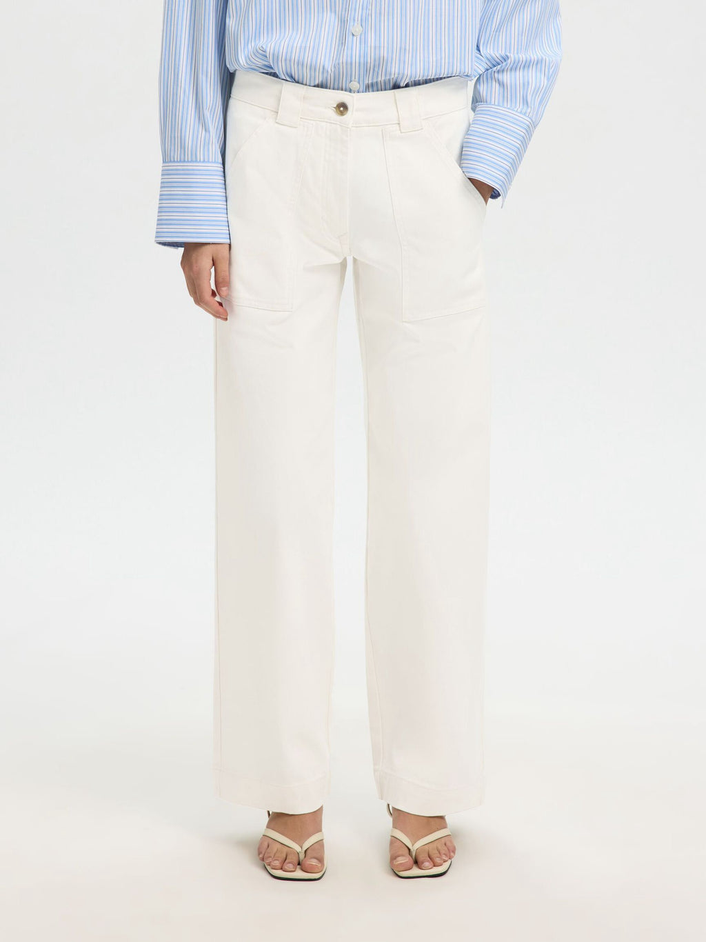 Wide Hotel Amour Pant - Egret