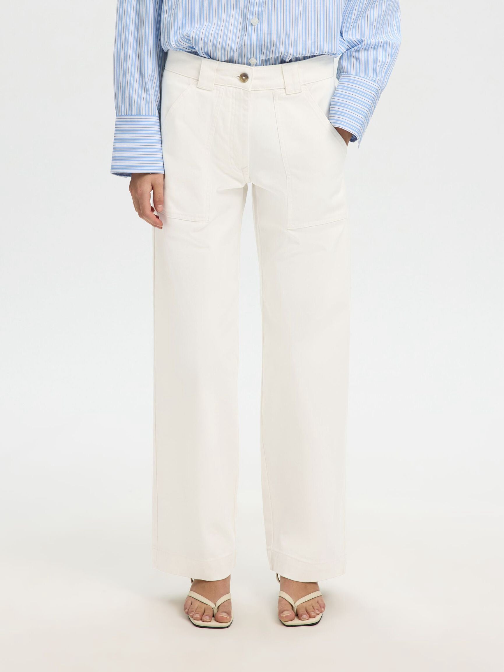 Wide Hotel Amour Pant - Egret