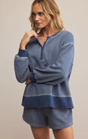 Apollo Knit Denim Striped Sweatshirt