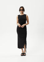 Mirage Bamboo Sheer Maxi Dress - Black