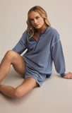 Apollo Knit Denim Striped Sweatshirt