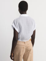 The Bubble Hem Blouse - White