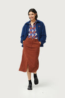 Brown Cord Skirt