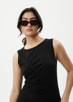 Mirage Bamboo Sheer Maxi Dress - Black