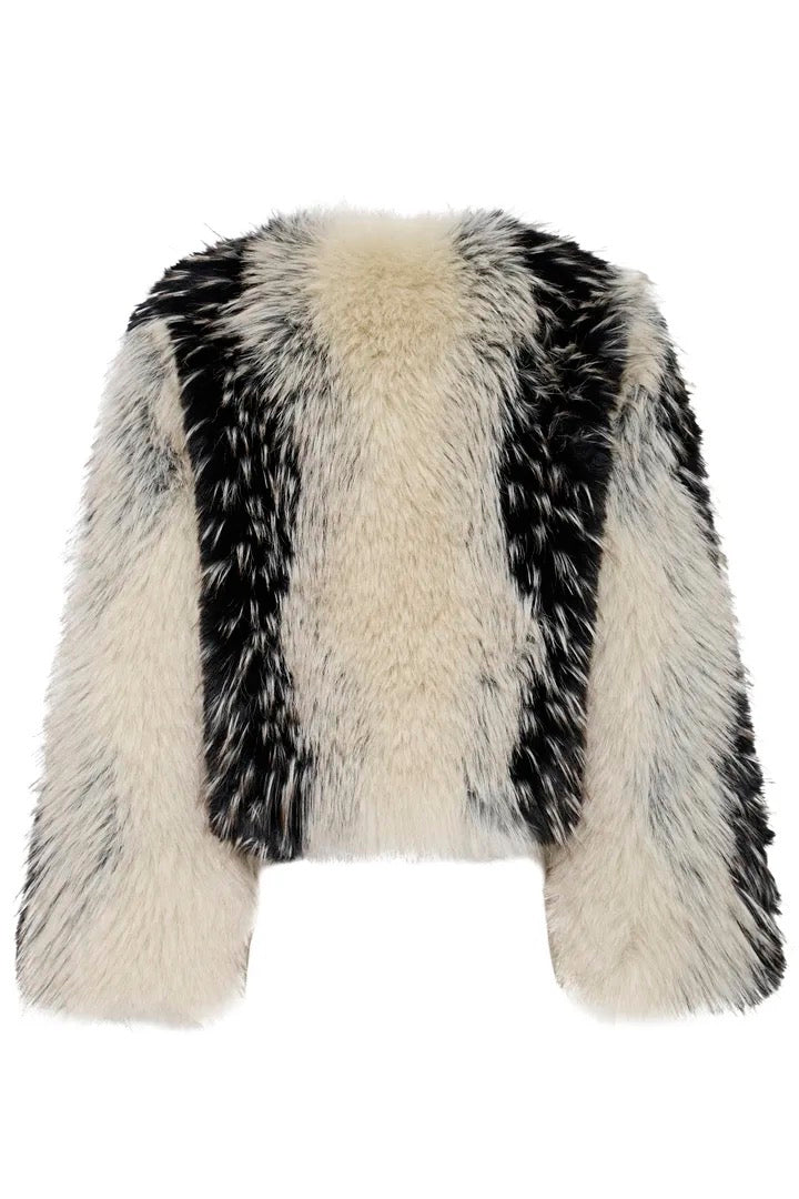 Flaxa Jacket - Spotted Faux Fur