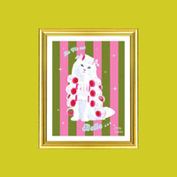 La Vie Est Belle Kitty Portrait Print